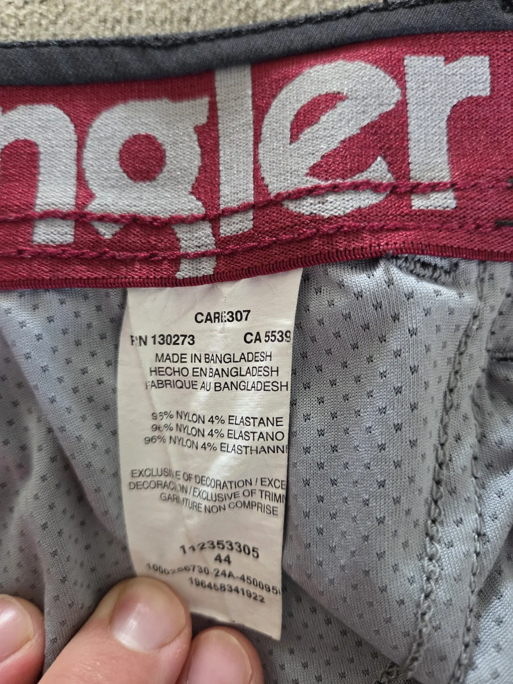 Wrangler Black Hybrid Utility Shorts